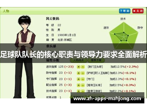 足球队队长的核心职责与领导力要求全面解析 足球队队长的核心职责与领导力要求全面解析